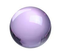 sourcing map Round Crystal Sphere, 60mm / 2.4" Glass Solid Decorative Sphere Crystal Ball for Home Decor Ornament Gift Craft Feng Shui Divination Fortune Telling Fountain Decoration, Purple