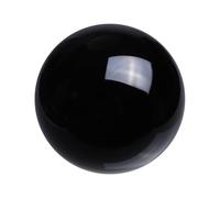 sourcing map Round Crystal Sphere, 70mm / 2.8" Glass Solid Decorative Sphere Crystal Ball for Home Decor Ornament Gift Craft Feng Shui Divination Fortune Telling Fountain Decoration, Black