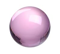 sourcing map Round Crystal Sphere, 70mm / 2.8" Glass Solid Decorative Sphere Crystal Ball for Home Decor Ornament Gift Craft Feng Shui Divination Fortune Telling Fountain Decoration, Pink