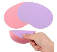 sourcing map Round Drink Coasters, 12Pcs 4"x4" PVC Dual Color Dual Sided Non-Slip Non-Stick Waterproof Leather Coasters for Drinks, Coffee Table, Housewarming Gifts, Home Decor, Pink & Purple