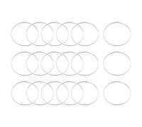 sourcing map Round Earring Beading Hoop Rings, Open Bezel Linking Ring 35mm/ 1.38" Silver Earring Finding Link Ring for Jewelry Making, Pack of 60