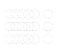 sourcing map Round Earring Beading Hoop Rings, Open Bezel Linking Ring 50mm/ 1.97" Silver Earring Finding Link Ring for Jewelry Making, Pack of 40