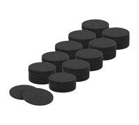 sourcing map Round Felt Furniture Pads, 100Pcs 2.6" Dia x 0.12" Thick Adhesive Backed Felt Non-slip Anti-scratch Felt Pads Chair Leg Protectors for Protecting Hardwood Floor, Black