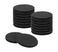 sourcing map Round Felt Furniture Pads, 16Pcs 1" Dia x 0.12" Thick Adhesive Backed Felt Non-slip Anti-scratch Felt Pads Chair Leg Protectors for Protecting Hardwood Floor, Black