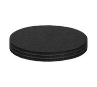 sourcing map Round Felt Furniture Pads, 3Pcs 5" Dia x 0.2" Thick Adhesive Backed Felt Non-slip Anti-scratch Felt Pads Chair Leg Protectors for Protecting Hardwood Floor, Black