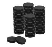 sourcing map Round Felt Furniture Pads, 40Pcs 0.8" Dia x 0.2" Thick Adhesive Backed Felt Non-slip Anti-scratch Felt Pads Chair Leg Protectors for Protecting Hardwood Floor, Black