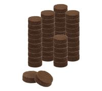 sourcing map Round Felt Furniture Pads, 48Pcs 0.4" Dia x 0.2" Thick Adhesive Backed Felt Non-slip Anti-scratch Felt Pads Chair Leg Protectors for Protecting Hardwood Floor, Brown