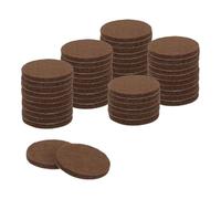sourcing map Round Felt Furniture Pads, 48Pcs 1.2" Dia x 0.12" Thick Adhesive Backed Felt Non-slip Anti-scratch Felt Pads Chair Leg Protectors for Protecting Hardwood Floor, Brown