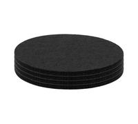 sourcing map Round Felt Furniture Pads, 4Pcs 3.9" Dia x 0.2" Thick Adhesive Backed Felt Non-slip Anti-scratch Felt Pads Chair Leg Protectors for Protecting Hardwood Floor, Black
