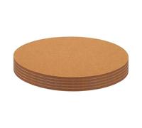 sourcing map Round Felt Furniture Pads, 5Pcs 7.9" Dia x 0.2" Thick Adhesive Backed Felt Non-slip Anti-scratch Felt Pads Chair Leg Protectors for Protecting Hardwood Floor, Light Brown