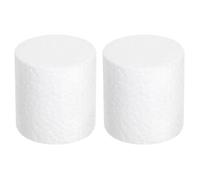 sourcing map Round Foam Cake Dummy, 2" x 2" White Fake Cake Circles Dummies Decorating Display for Wedding Birthday Party Cakes Decoration Crafts and Window Displays， 2Pcs