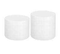 sourcing map Round Foam Cake Dummy, 6"x 3",6"x 4" White Fake Cake Circles Dummies Decorating Display for Wedding Birthday Party Cakes Decoration Crafts and Window Displays， 2Pcs