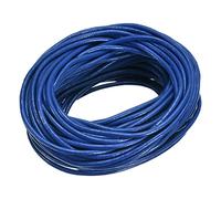 sourcing map Round Leather Cord, 11 Yards 2mm Braiding Lacing String for Purse Handbag Shoelace DIY Crafts Bracelet Making, Sapphire