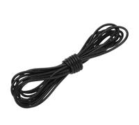 sourcing map Round Leather Cord, 4mm x 5.5 Yards Full-Grain Leather String Rope for Jewelry Beads Making Necklace Bracelet DIY Handmade Crafts, Black