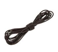 sourcing map Round Leather Cord, 4mm x 5.5 Yards Full-Grain Leather String Rope for Jewelry Beads Making Necklace Bracelet DIY Handmade Crafts, Brown