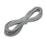 sourcing map Round Leather Cord, 4mm x 5.5 Yards PU Leather String Rope for Jewelry Beads Making Necklace Bracelet DIY Handmade Crafts, Gray