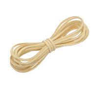 sourcing map Round Leather Cord, 4mm x 5.5 Yards PU Leather String Rope for Jewelry Beads Making Necklace Bracelet DIY Handmade Crafts, Beige
