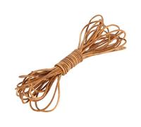 sourcing map Round Leather Cord, 5.5 Yard 2 Mm Leather String Strips Lacing for DIY Crafts Making Bracelet Purse Strap, Natural Color