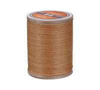 sourcing map Round Leather Sewing Waxed Thread, 220m / 240 Yards Polyester Wax String, 420D Wax Stitching Cord for Leather Crafts, Bookbinding, Bracelets Braided, Light Brown