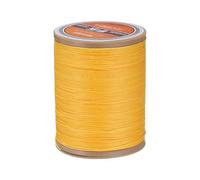 sourcing map Round Leather Sewing Waxed Thread, 220m / 240 Yards Polyester Wax String, 420D Wax Stitching Cord for Leather Crafts, Bookbinding, Bracelets Braided, Yellow
