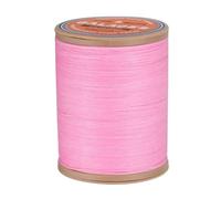 sourcing map Round Leather Sewing Waxed Thread, 220m / 240 Yards Polyester Wax String, 420D Wax Stitching Cord for Leather Crafts, Bookbinding, Bracelets Braided, Pink