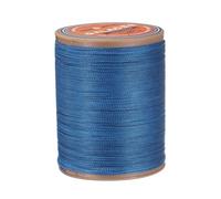 sourcing map Round Leather Sewing Waxed Thread, 220m / 240 Yards Polyester Wax String, 420D Wax Stitching Cord for Leather Crafts, Bookbinding, Bracelets Braided, Cyan Blue
