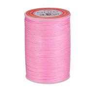 sourcing map Round Leather Sewing Waxed Thread, 55m / 60 Yards Wax Polyester String, 0.8mm Waxed Stitching Cord for Leather Crafts, Bookbinding, Bracelets Braided, Pink