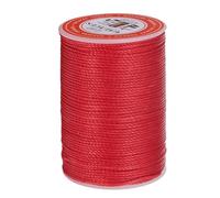sourcing map Round Leather Sewing Waxed Thread, 55m / 60 Yards Wax Polyester String, 0.8mm Waxed Stitching Cord for Leather Crafts, Bookbinding, Bracelets Braided, Red