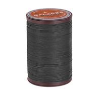 sourcing map Round Leather Sewing Waxed Thread, 80m / 87 Yards Wax Polyester String, 0.55mm Waxed Stitching Cord for Leather Crafts, Bookbinding, Bracelets Braided, Midnight Blue