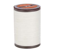 sourcing map Round Leather Sewing Waxed Thread, 80m / 87 Yards Wax Polyester String, 0.55mm Waxed Stitching Cord for Leather Crafts, Bookbinding, Bracelets Braided, Cream White