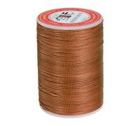 sourcing map Round Leather Sewing Waxed Thread, 85m / 93 Yards Wax Polyester String, 0.65mm Waxed Stitching Cord for Leather Crafts, Bookbinding, Bracelets Braided, Dark Brown