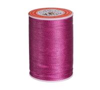 sourcing map Round Leather Sewing Waxed Thread, 85m / 93 Yards Wax Polyester String, 0.65mm Waxed Stitching Cord for Leather Crafts, Bookbinding, Bracelets Braided, Plum Red
