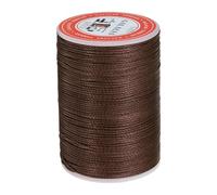 sourcing map Round Leather Sewing Waxed Thread, 85m / 93 Yards Wax Polyester String, 0.65mm Waxed Stitching Cord for Leather Crafts, Bookbinding, Bracelets Braided, Caramel