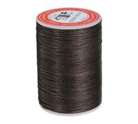 sourcing map Round Leather Sewing Waxed Thread, 85m / 93 Yards Wax Polyester String, 0.65mm Waxed Stitching Cord for Leather Crafts, Bookbinding, Bracelets Braided, Tin Gray