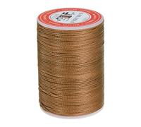 sourcing map Round Leather Sewing Waxed Thread, 85m / 93 Yards Wax Polyester String, 0.65mm Waxed Stitching Cord for Leather Crafts, Bookbinding, Bracelets Braided, Saddle Brown
