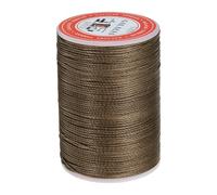 sourcing map Round Leather Sewing Waxed Thread, 85m / 93 Yards Wax Polyester String, 0.65mm Waxed Stitching Cord for Leather Crafts, Bookbinding, Bracelets Braided, Light Brown