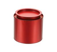 sourcing map Round Loose Tea Airtight Metal Storage, 3.94 x 3.54 Round Tin Can with Lids Metal Tea Storage Canister for Storing Cookies Candies Coffee Gifts Candles DIY, Red