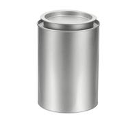 sourcing map Round Loose Tea Airtight Metal Storage, 3.94 x 5.59 Round Tin Can with Lids Metal Tea Storage Canister for Storing Cookies Candies Coffee Gifts Candles DIY, Silver Tone