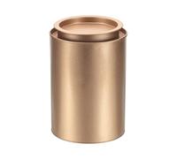 sourcing map Round Loose Tea Airtight Metal Storage, 3.94 x 5.59 Round Tin Can with Lids Metal Tea Storage Canister for Storing Cookies Candies Coffee Gifts Candles DIY, Gold Tone