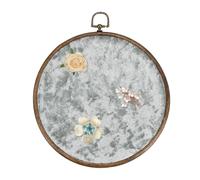 sourcing map Round Pin Display Board, 21cm Velvet Wall Hanging Brooch Jewelry Display Stand Storage Holder for Enamel Pins Badges Brooches Jewelry Collection, Silver Gray