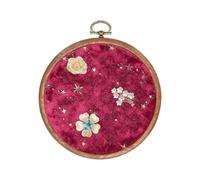 sourcing map Round Pin Display Board, Velvet Wall Hanging Brooch Jewelry Display Stand Storage Holder for Enamel Pins Badges Brooches Jewelry, Star & Moon, Wine Red