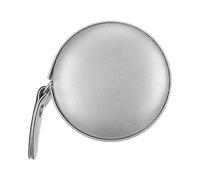 sourcing map Round Retractable Measuring Tape 150cm/60-inch Soft Leather Case Tailors Tape Measure Pocket Size for Body, Sewing Measurements, Silver Tone