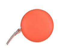 sourcing map Round Retractable Measuring Tape 150cm/60-inch Soft Leather Case Tailors Tape Measure Pocket Size for Body, Fabric, Sewing Measurements, Orange