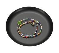 sourcing map Round Serving Trays, 4.92" Stainless Steel Decorative Jewelry Dish, Small Vanity Tray for Bathroom Aromatherapy Candle Drink Plate,Black