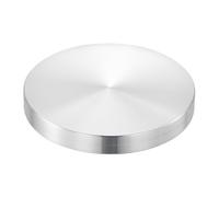 sourcing map Round Shape Aluminum Disc, 1pcs M8x60mm Aluminum Circle Disc Glass Top Adapter for Glass Table Top Disc