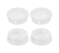 sourcing map Round Soffit Vents 1 inch, 8Pcs White Plastic 35mm Soffit Vent Cover - Circular Air Vent Grille - Air Flows Easily for Bathroom Home, Office, Kitchen, Cabinet, Wardrobe