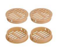 sourcing map Round Soffit Vents 2 inch, 16Pcs Orange Plastic 50mm Soffit Vent Cover - Circular Air Vent Grille - Air Flows Easily for Bathroom Home, Office, Kitchen, Cabinet, Wardrobe