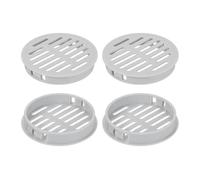 sourcing map Round Soffit Vents 2 inch, 4Pcs Light Grey Plastic 60mm Soffit Vent Cover - Circular Air Vent Grille - Air Flows Easily for Bathroom Home, Office, Kitchen, Cabinet, Wardrobe
