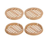 sourcing map Round Soffit Vents 3 inch, 4Pcs Orange Plastic 80mm Soffit Vent Cover - Circular Air Vent Grille - Air Flows Easily for Bathroom Home, Office, Kitchen, Cabinet, Wardrobe