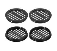 sourcing map Round Soffit Vents 3 inch, 6Pcs Black Plastic 80mm Soffit Vent Cover - Circular Air Vent Grille - Air Flows Easily for Bathroom Home, Office, Kitchen, Cabinet, Wardrobe